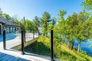Upgrade your outdoor living space with sleek topless glass railings.