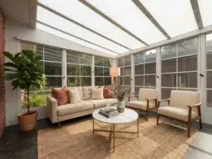 Maximize airflow and stay cool with 4-track vinyl windows designed for summer comfort.