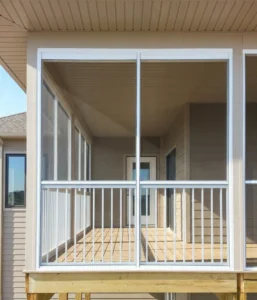 Screen room on a Central Ohio home providing bug-free outdoor living.