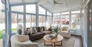Enjoy Central Ohio’s fall weather longer with a bright, comfortable 3-season glass sunroom.