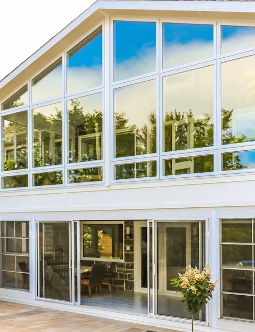 Insulated sunroom designed for comfort during hot Ohio summers.