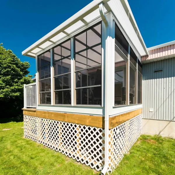3-season vinyl sunroom providing comfort during Ohio fall weather.