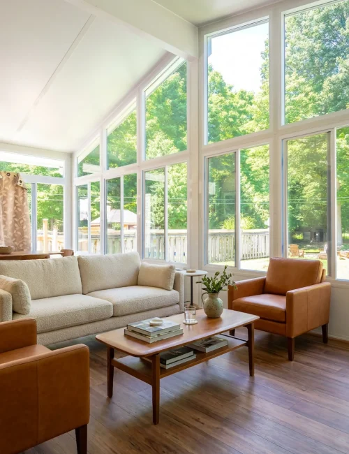 Enjoy Central Ohio’s fall weather longer with a bright, comfortable 3-season glass sunroom.