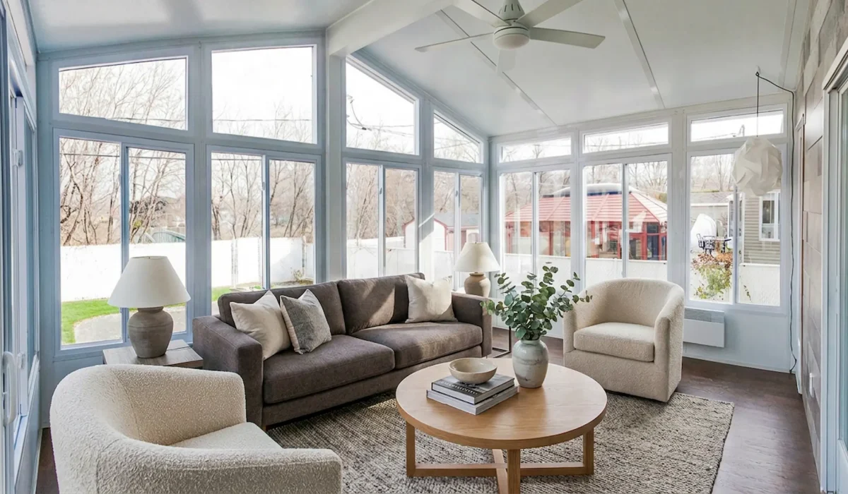 Enjoy Central Ohio’s fall weather longer with a bright, comfortable 3-season glass sunroom.