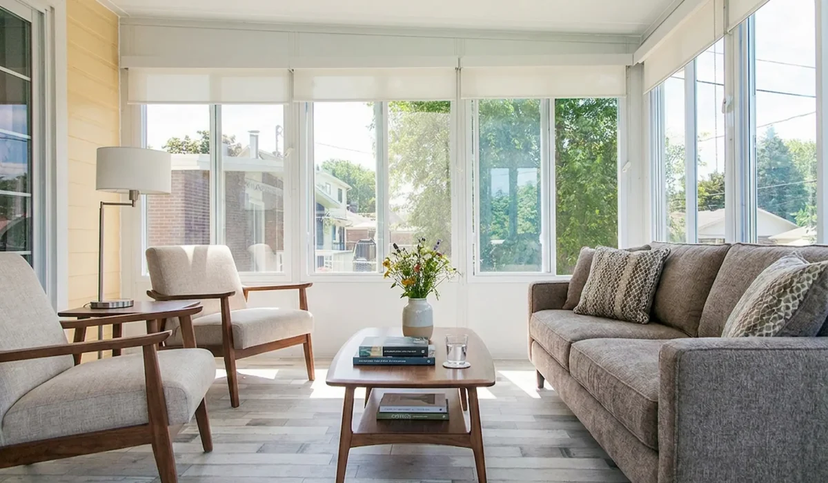 Enjoy Central Ohio’s fall weather longer with a bright, comfortable 3-season glass sunroom.