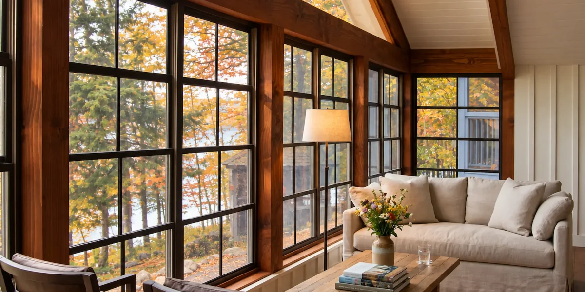 Enjoy more of the fall season with ViewFlex porch walls that add comfort and protection to your outdoor space.