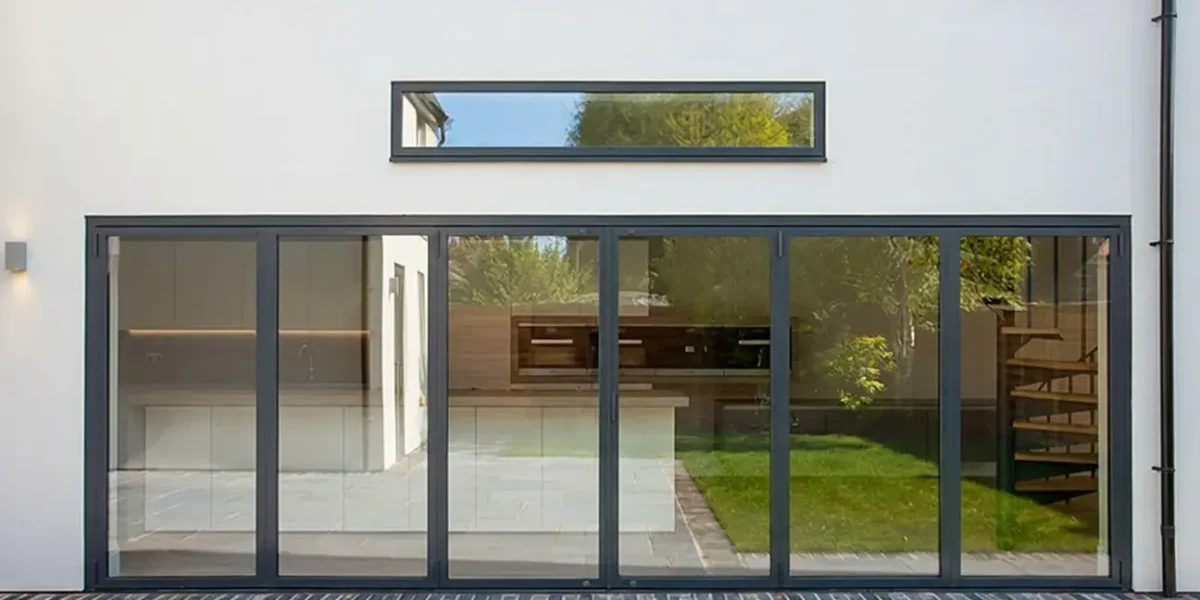 WeatherMaster bi-fold doors opening onto a patio in Columbus.